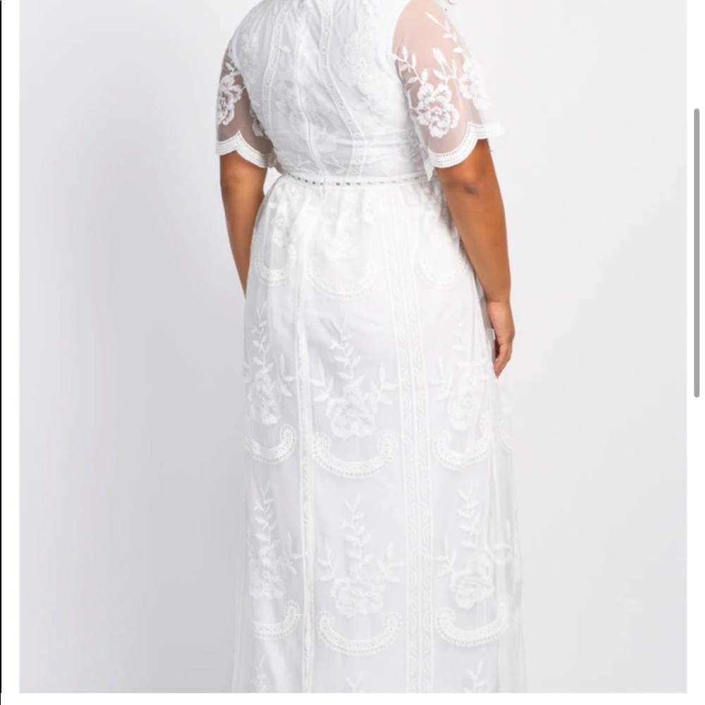 White lace overlay dress wedding or maternity - Picture 4 of 9
